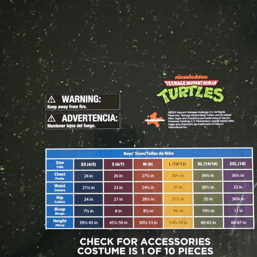 2 New Teenage Mutant Ninja Turtles Costumes  Leo Raph Mic Don Small & Med - Picture 7 of 14